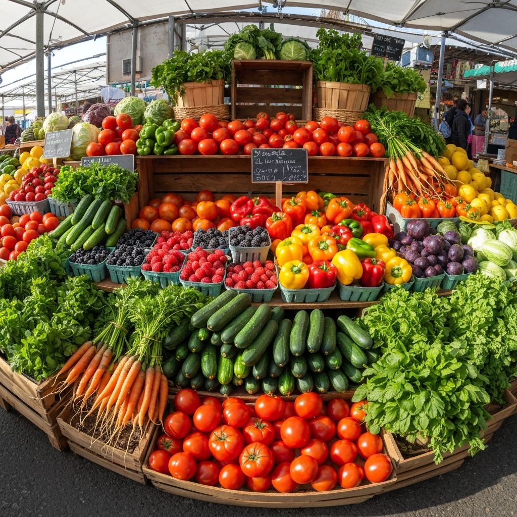 Fresh vegetables and fruits
